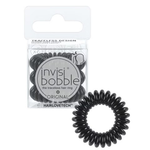 Original gumki do włosów True Black 3szt Invisibobble Original gumki do włosów True Black 3szt Invisibobble