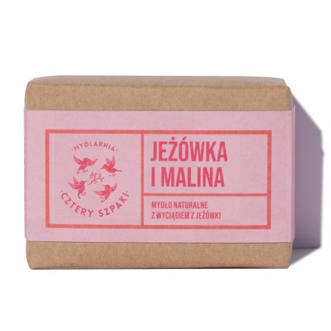 Mydlarnia Cztery Szpaki Mydło naturalne w kostce Jeżówka i Malina 110g Mydlarnia Cztery Szpaki Mydło naturalne w kostce Jeżówka i Malina 110g