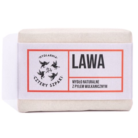 Naturalne mydło w kostce z pyłem wulkanicznym Lawa 110g Mydlarnia Cztery Szpaki Naturalne mydło w kostce z pyłem wulkanicznym Lawa 110g Mydlarnia Cztery Szpaki