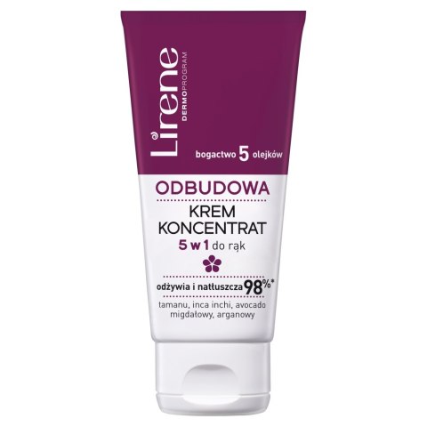 Odbudowa krem koncentrat 5w1 do rąk 50ml Lirene Odbudowa krem koncentrat 5w1 do rąk 50ml Lirene