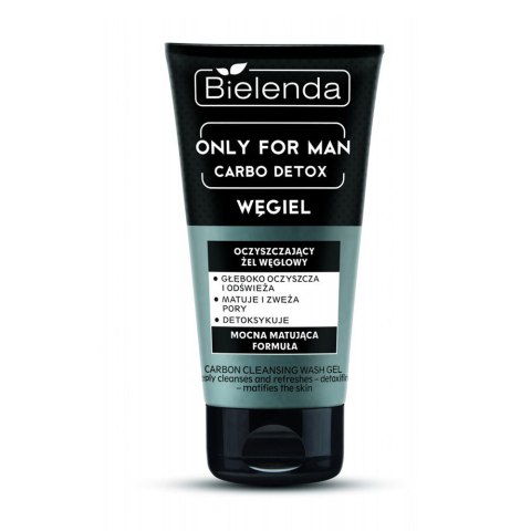 Bielenda Only For Man Carbo Detox oczyszczający żel do mycia twarzy 150g Bielenda Only For Man Carbo Detox oczyszczający żel do mycia twarzy 150g