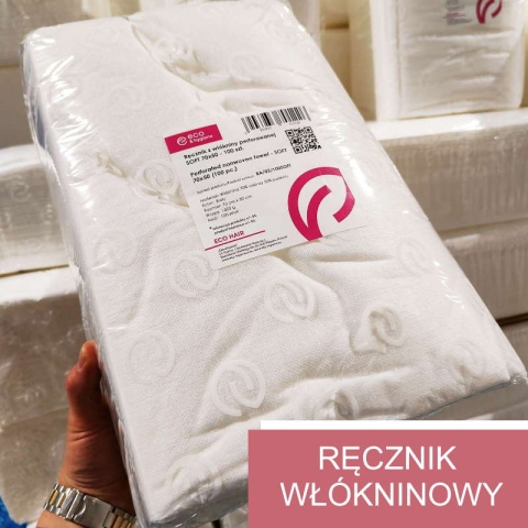 Ręczniki jednorazowe włókninowe, perforowane, soft, 50x70cm 100szt Ręczniki jednorazowe włókninowe, perforowane, soft, 50x70cm 100szt