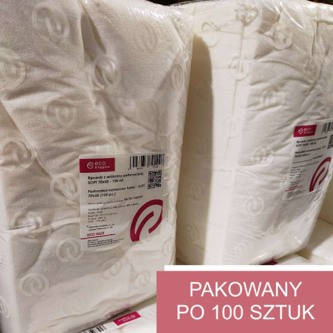 Ręczniki jednorazowe włókninowe, perforowane, soft, 50x70cm 100szt Ręczniki jednorazowe włókninowe, perforowane, soft, 50x70cm 100szt