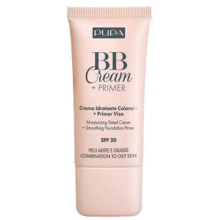 BB Cream + Primer Combination To Oily Skin SPF20 krem BB i baza pod makijaż do cery tłustej i mieszanej 001 Nude 30ml Pupa Milano