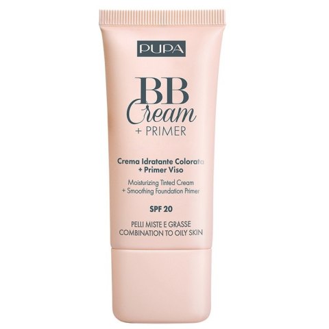 BB Cream + Primer Combination To Oily Skin SPF20 krem BB i baza pod makijaż do cery tłustej i mieszanej 004 Bronze 30ml Pupa Milano
