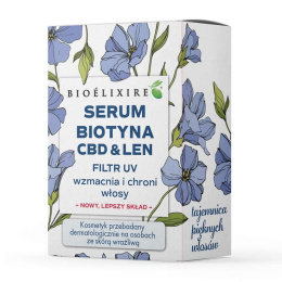 Bioelixire Olejek biotyna, CBD i len z filtrami UV do włosów 20ml