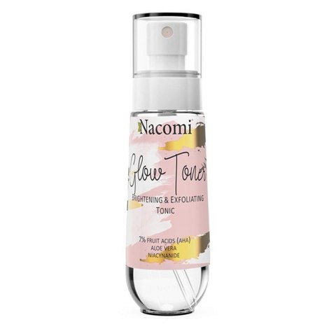 Nacomi Glow Toner rozświetlająco-złuszczający tonik do twarzy 80ml