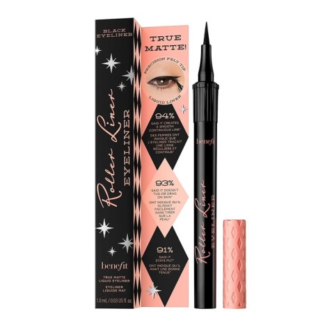 Roller Liner Matte Liquid Eyeliner matowy eyeliner w pisaku Black 1ml Benefit