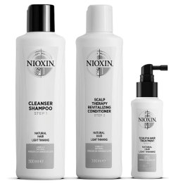 System 1 zestaw szampon do włosów 300ml + odżywka do włosów 300ml + kuracja 100ml NIOXIN