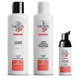 System 4 zestaw szampon do włosów 150ml + odżywka do włosów 150ml + kuracja zagęszczająca do włosów 40ml NIOXIN
