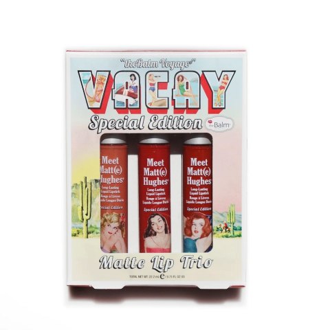 Vacay Matte Lip Trio zestaw matowych pomadek w płynie 3szt The Balm