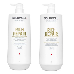 Zestaw do włosów zniszczonych szampon 1l + odżywka 1l Rich Repair Goldwell