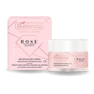 Crystal Glow Rose Quartz kryształowy krem nawilżająco-rozświetlający 50ml Bielenda