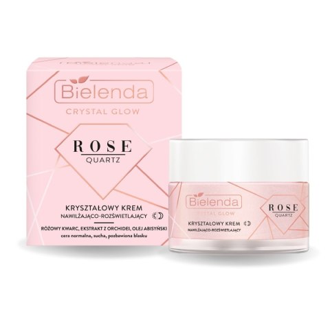 Crystal Glow Rose Quartz kryształowy krem nawilżająco-rozświetlający 50ml Bielenda Crystal Glow Rose Quartz kryształowy krem nawilżająco-rozświetlający 50ml Bielenda