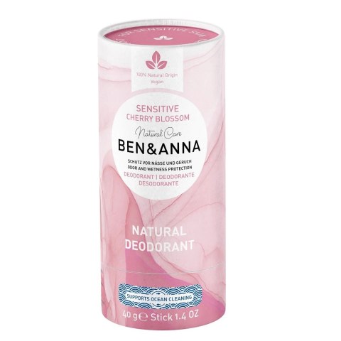 Natural Deodorant naturalny dezodorant bez sody Sensitive Japanese Cherry Blossom 40g Ben&Anna
