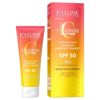 Eveline Cosmetics Vitamin C 3x Action nawilżająco-ochronny krem do twarzy SPF50 30ml